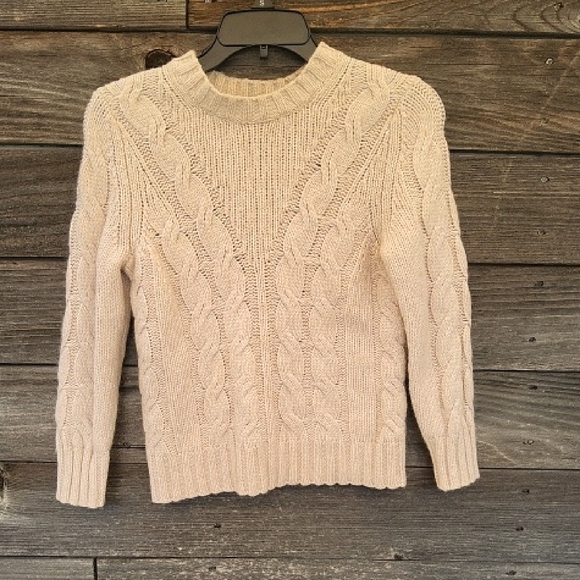 Ann Taylor Cream Colored Cable Knit Sweater Size XS - Picture 1 of 5